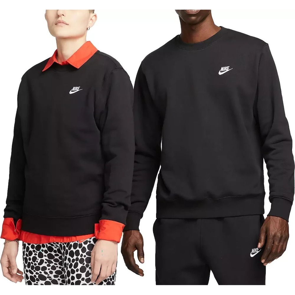 Nike Men's Size L Sportswear Club Fleece Crewneck Sweatshirt BV2662-010